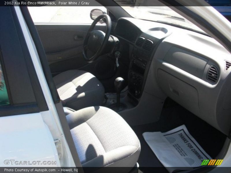 Polar White / Gray 2002 Kia Rio Cinco Hatchback