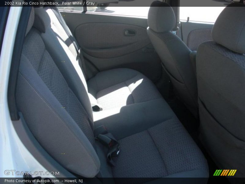 Polar White / Gray 2002 Kia Rio Cinco Hatchback