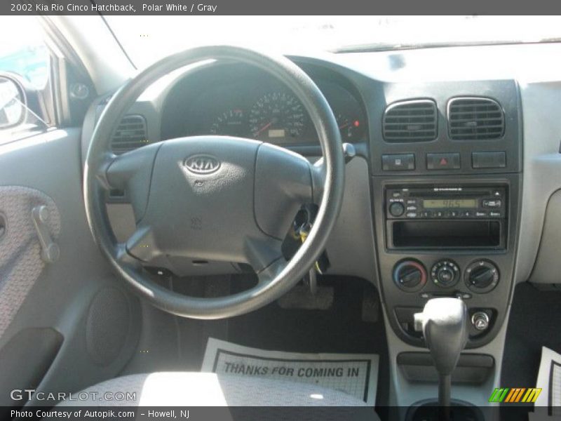 Polar White / Gray 2002 Kia Rio Cinco Hatchback