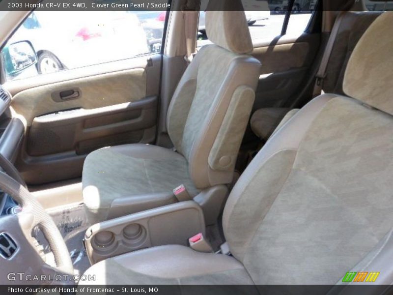 Clover Green Pearl / Saddle 2003 Honda CR-V EX 4WD