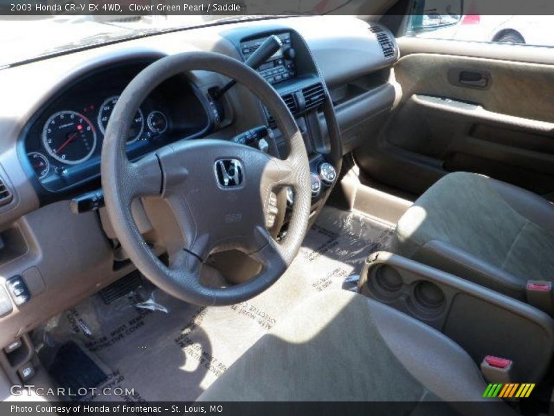 Clover Green Pearl / Saddle 2003 Honda CR-V EX 4WD