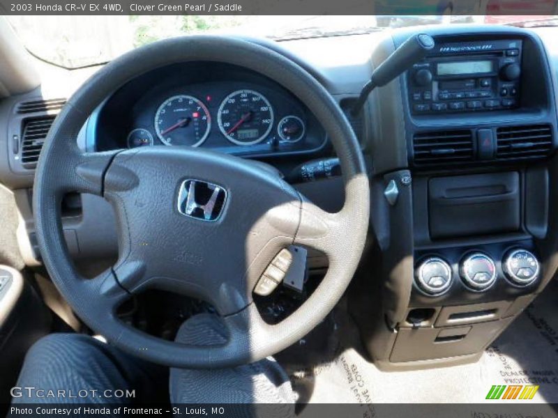 Clover Green Pearl / Saddle 2003 Honda CR-V EX 4WD