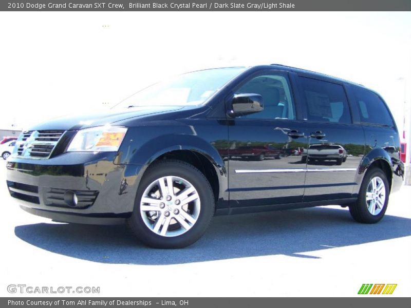 Brilliant Black Crystal Pearl / Dark Slate Gray/Light Shale 2010 Dodge Grand Caravan SXT Crew