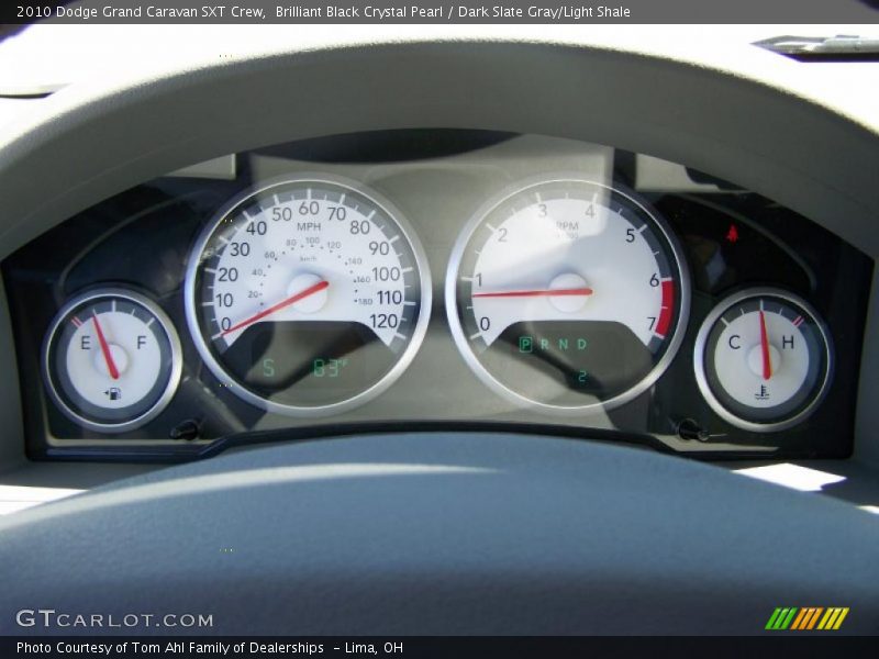 Brilliant Black Crystal Pearl / Dark Slate Gray/Light Shale 2010 Dodge Grand Caravan SXT Crew