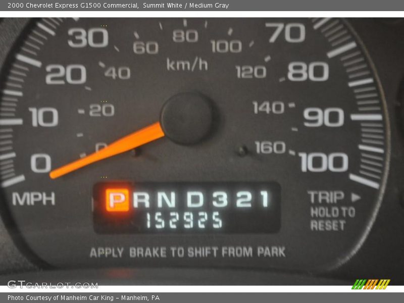 Summit White / Medium Gray 2000 Chevrolet Express G1500 Commercial