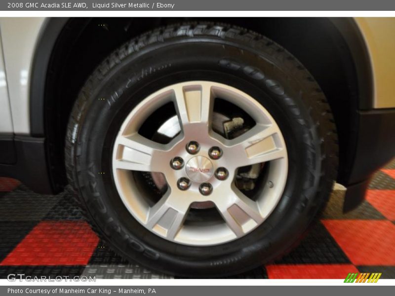 Liquid Silver Metallic / Ebony 2008 GMC Acadia SLE AWD