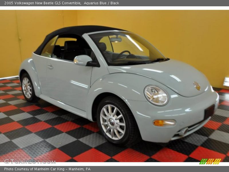 Aquarius Blue / Black 2005 Volkswagen New Beetle GLS Convertible