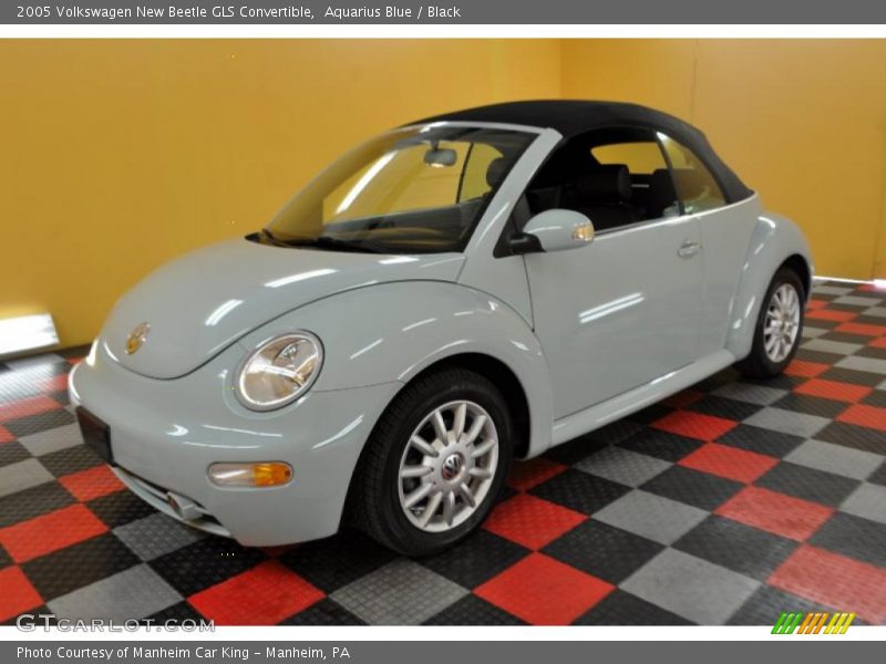 Aquarius Blue / Black 2005 Volkswagen New Beetle GLS Convertible