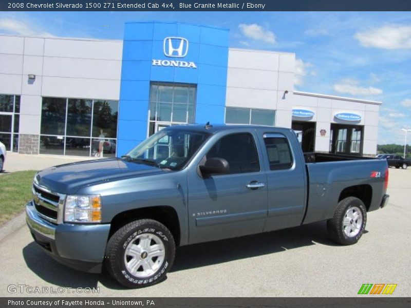 Blue Granite Metallic / Ebony 2008 Chevrolet Silverado 1500 Z71 Extended Cab 4x4