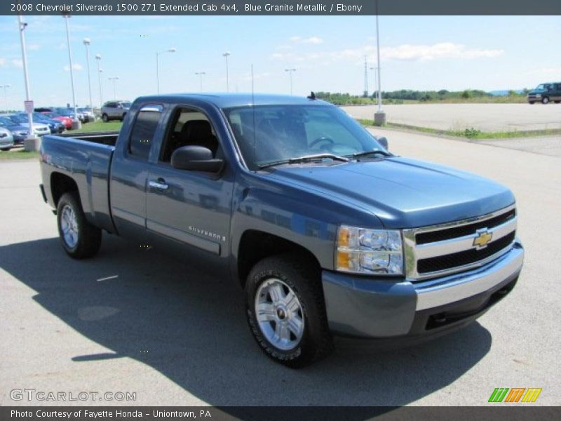 Blue Granite Metallic / Ebony 2008 Chevrolet Silverado 1500 Z71 Extended Cab 4x4