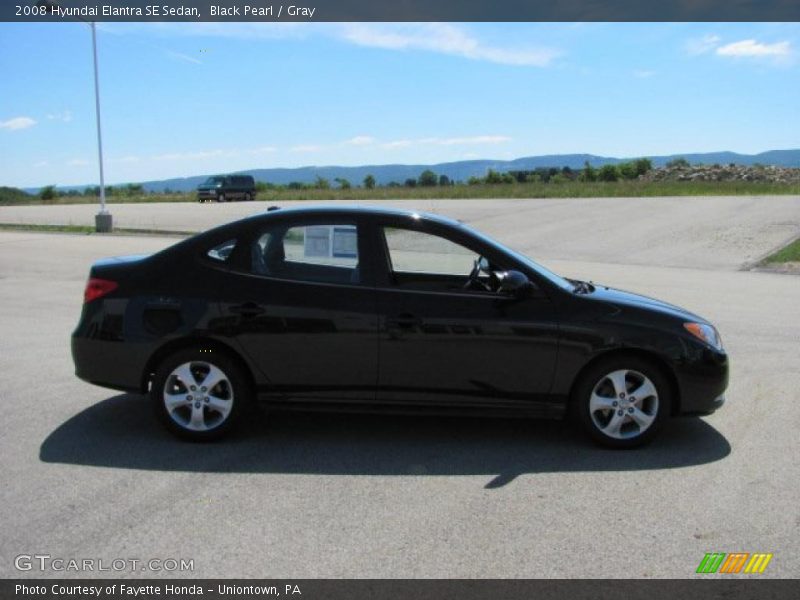 Black Pearl / Gray 2008 Hyundai Elantra SE Sedan