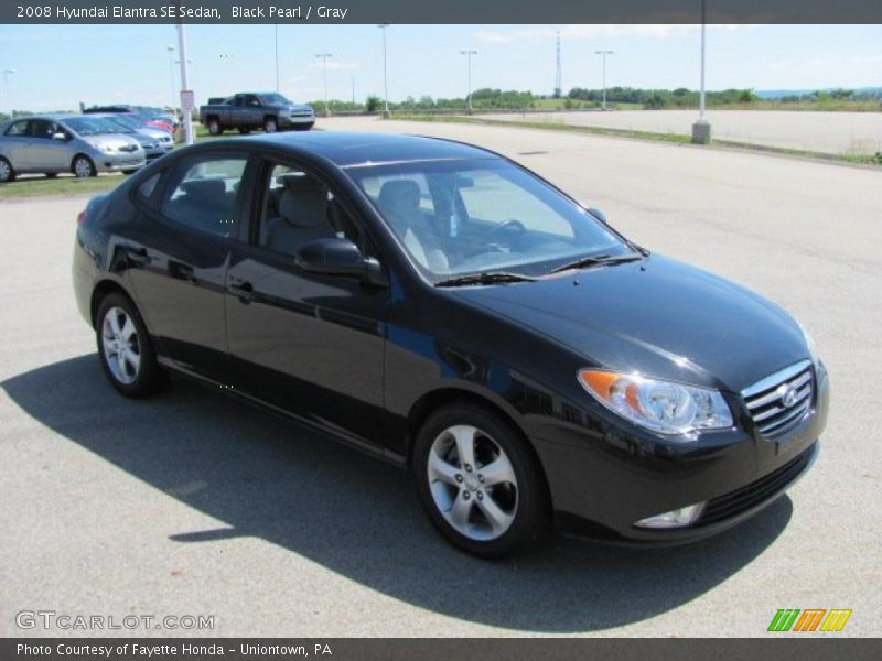 Black Pearl / Gray 2008 Hyundai Elantra SE Sedan