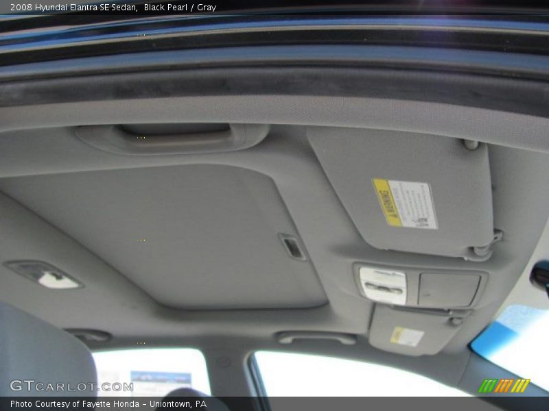 Black Pearl / Gray 2008 Hyundai Elantra SE Sedan