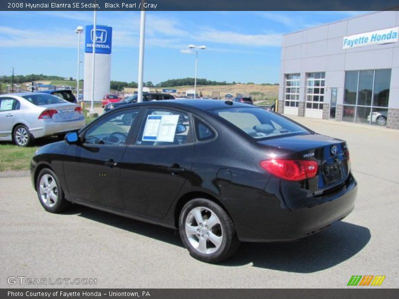 Black Pearl / Gray 2008 Hyundai Elantra SE Sedan