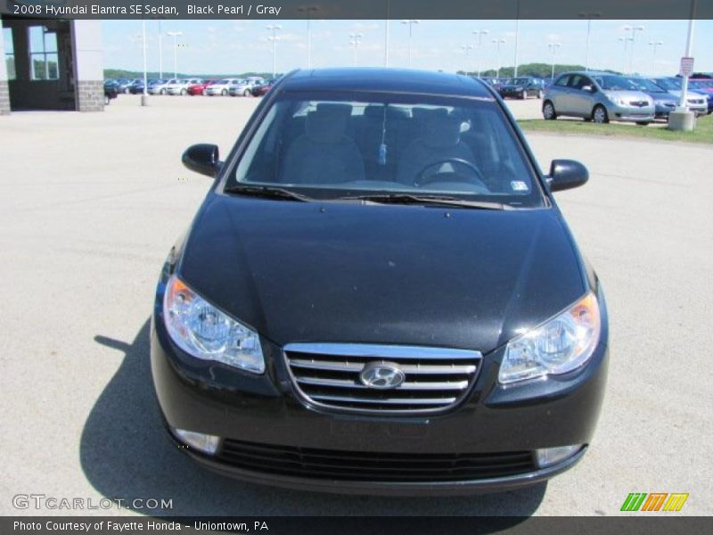 Black Pearl / Gray 2008 Hyundai Elantra SE Sedan