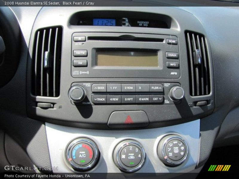 Black Pearl / Gray 2008 Hyundai Elantra SE Sedan