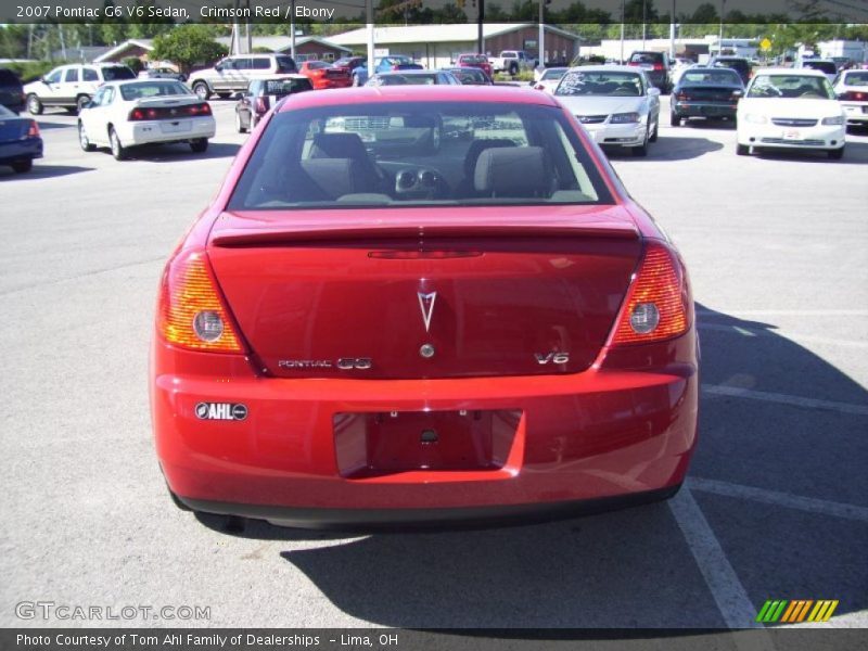 Crimson Red / Ebony 2007 Pontiac G6 V6 Sedan