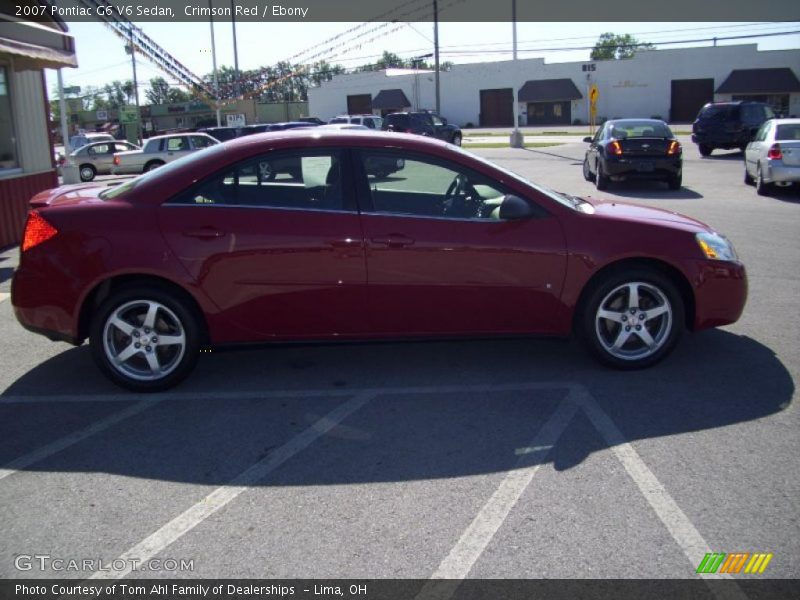 Crimson Red / Ebony 2007 Pontiac G6 V6 Sedan