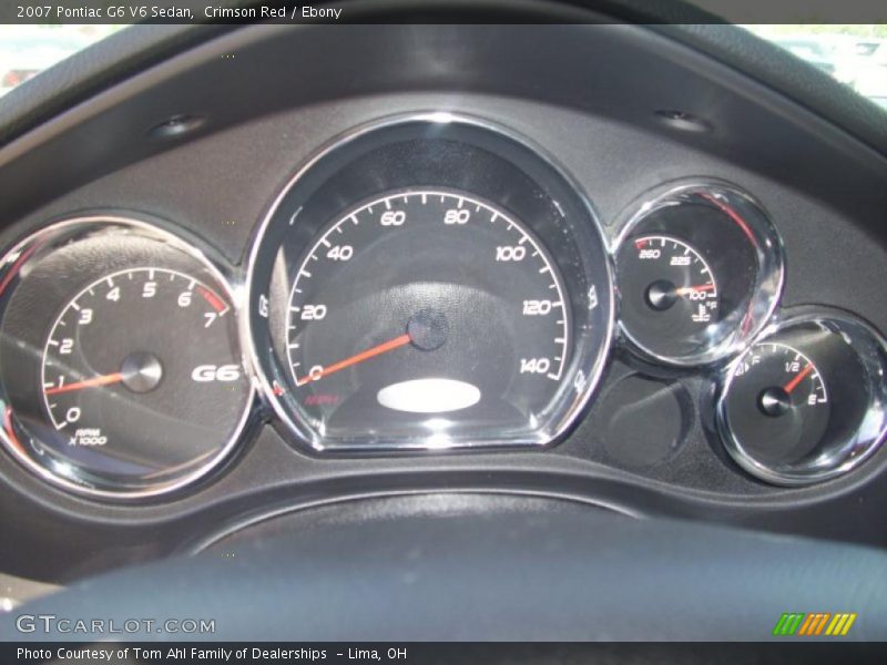 Crimson Red / Ebony 2007 Pontiac G6 V6 Sedan