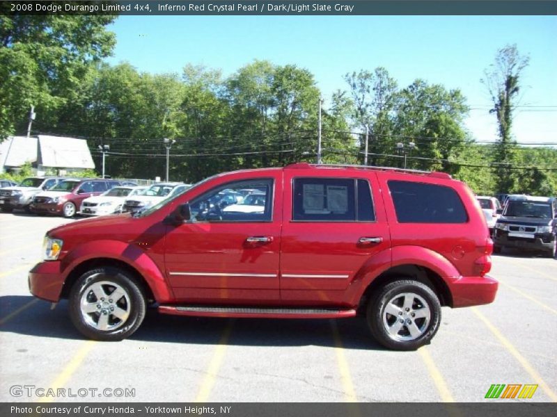 Inferno Red Crystal Pearl / Dark/Light Slate Gray 2008 Dodge Durango Limited 4x4