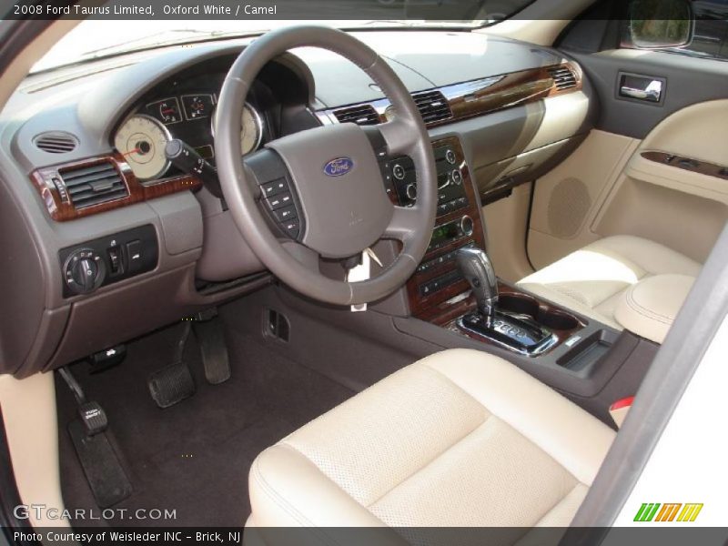 Oxford White / Camel 2008 Ford Taurus Limited