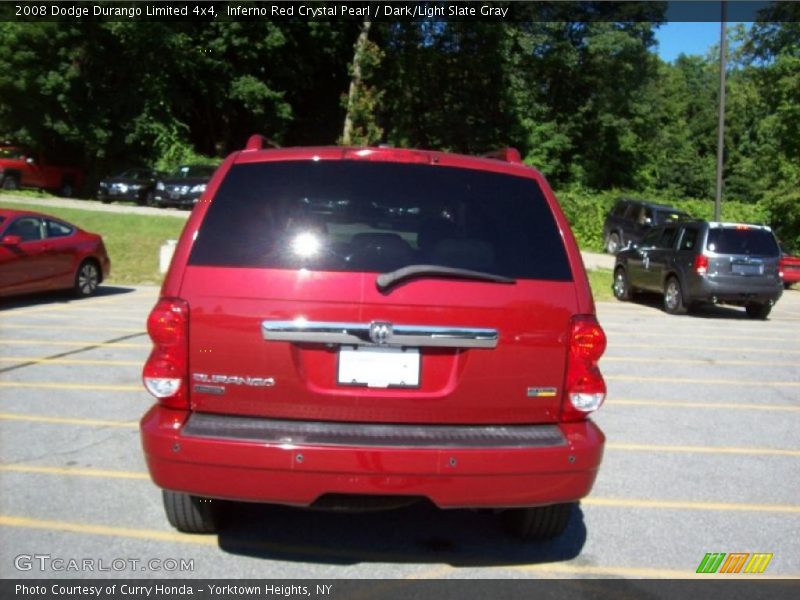 Inferno Red Crystal Pearl / Dark/Light Slate Gray 2008 Dodge Durango Limited 4x4