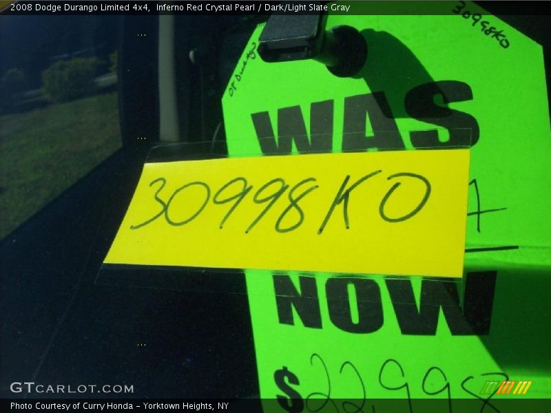 Inferno Red Crystal Pearl / Dark/Light Slate Gray 2008 Dodge Durango Limited 4x4