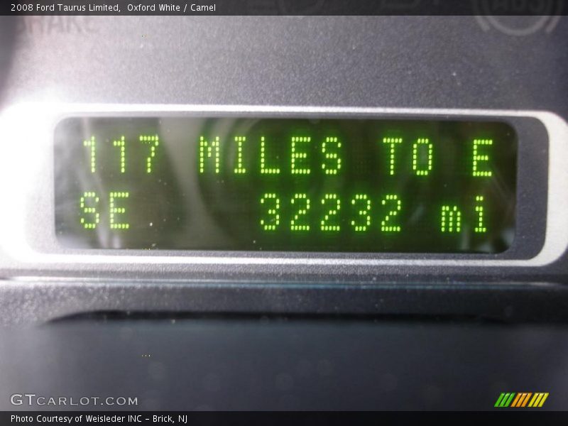 Oxford White / Camel 2008 Ford Taurus Limited