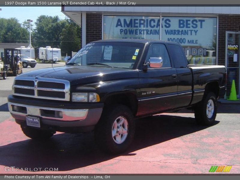 Black / Mist Gray 1997 Dodge Ram 1500 Laramie SLT Extended Cab 4x4