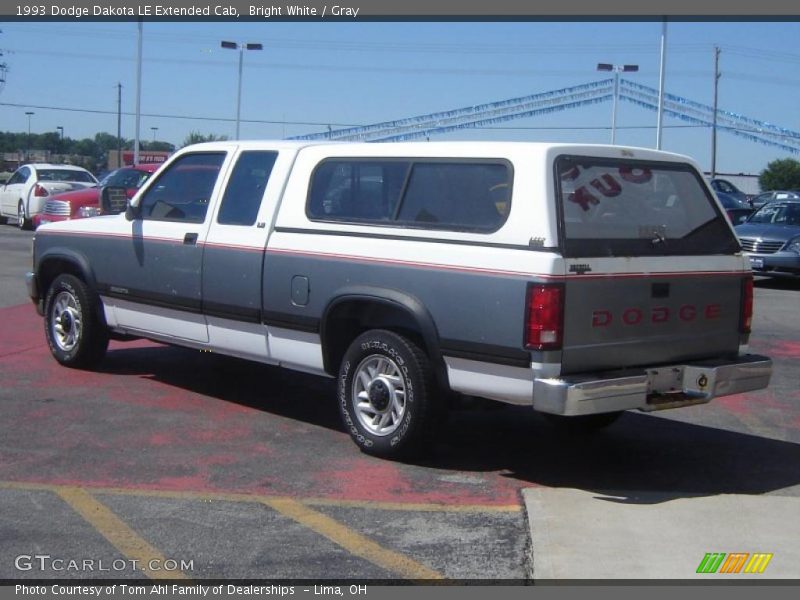 Bright White / Gray 1993 Dodge Dakota LE Extended Cab