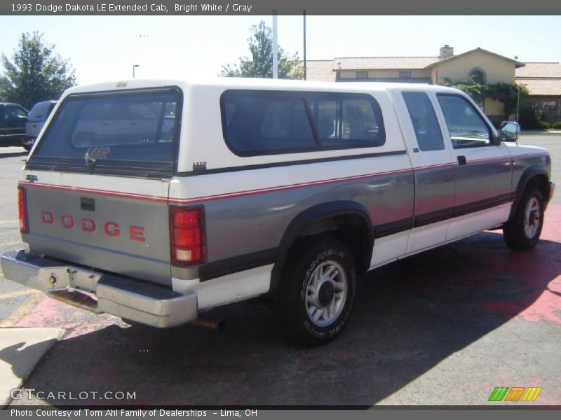 Bright White / Gray 1993 Dodge Dakota LE Extended Cab