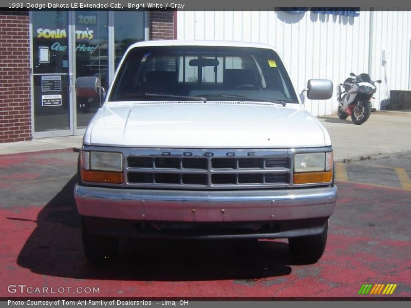 Bright White / Gray 1993 Dodge Dakota LE Extended Cab