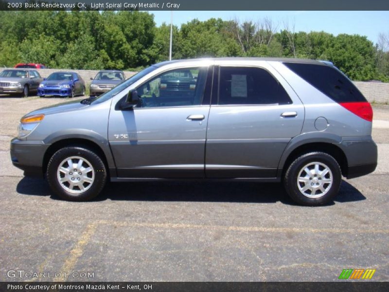 Light Spiral Gray Metallic / Gray 2003 Buick Rendezvous CX