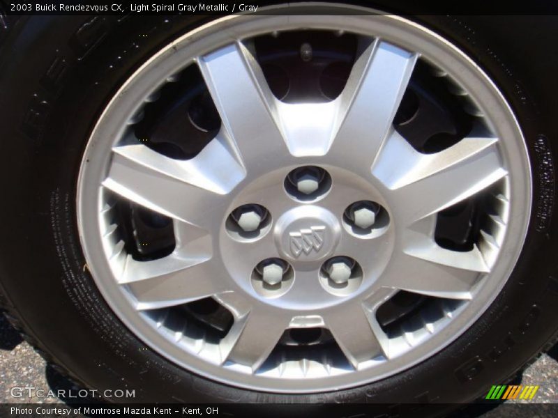 Light Spiral Gray Metallic / Gray 2003 Buick Rendezvous CX