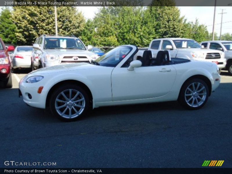 Marble White / Black 2008 Mazda MX-5 Miata Touring Roadster