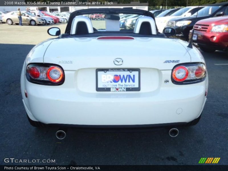 Marble White / Black 2008 Mazda MX-5 Miata Touring Roadster