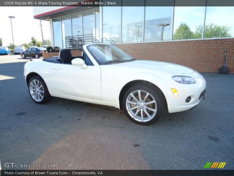 Marble White / Black 2008 Mazda MX-5 Miata Touring Roadster
