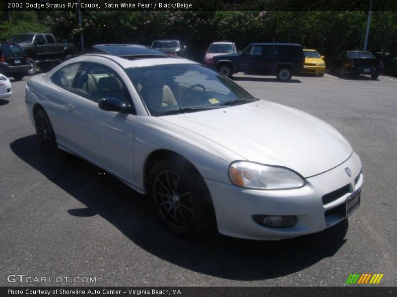 Satin White Pearl / Black/Beige 2002 Dodge Stratus R/T Coupe