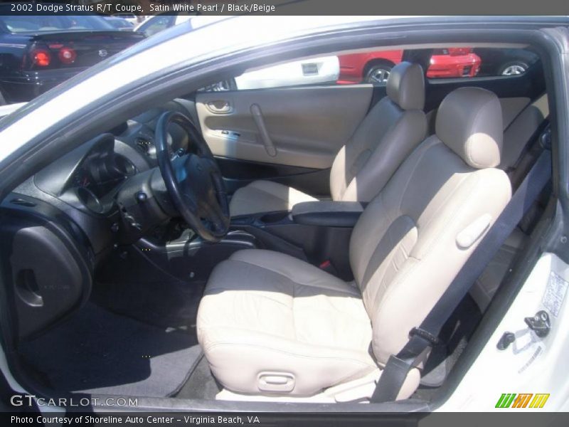 Satin White Pearl / Black/Beige 2002 Dodge Stratus R/T Coupe