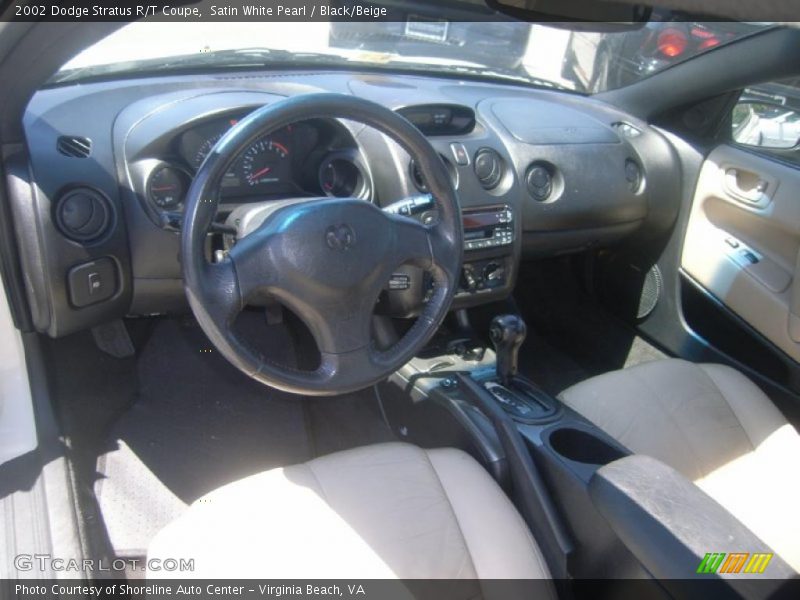 Satin White Pearl / Black/Beige 2002 Dodge Stratus R/T Coupe