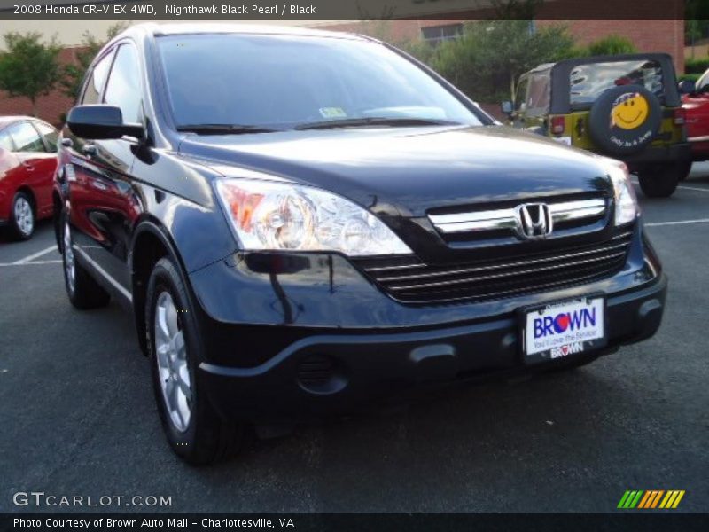 Nighthawk Black Pearl / Black 2008 Honda CR-V EX 4WD