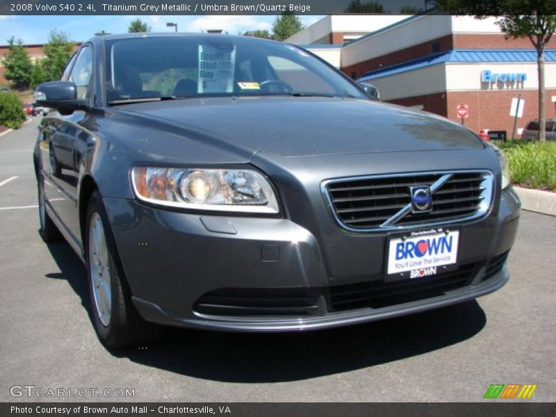 Titanium Grey Metallic / Umbra Brown/Quartz Beige 2008 Volvo S40 2.4i