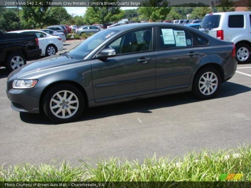 Titanium Grey Metallic / Umbra Brown/Quartz Beige 2008 Volvo S40 2.4i