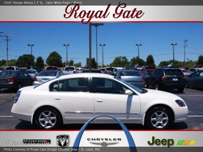 Satin White Pearl / Blond 2005 Nissan Altima 2.5 SL