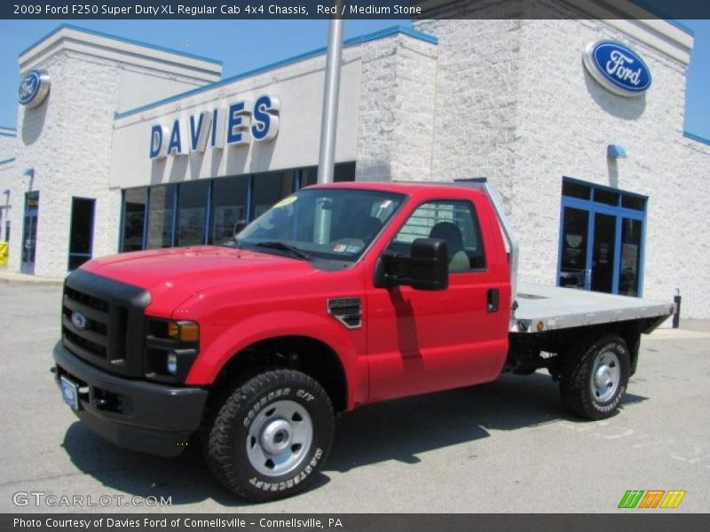 Red / Medium Stone 2009 Ford F250 Super Duty XL Regular Cab 4x4 Chassis