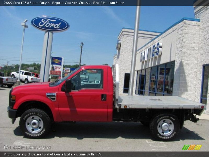 Red / Medium Stone 2009 Ford F250 Super Duty XL Regular Cab 4x4 Chassis