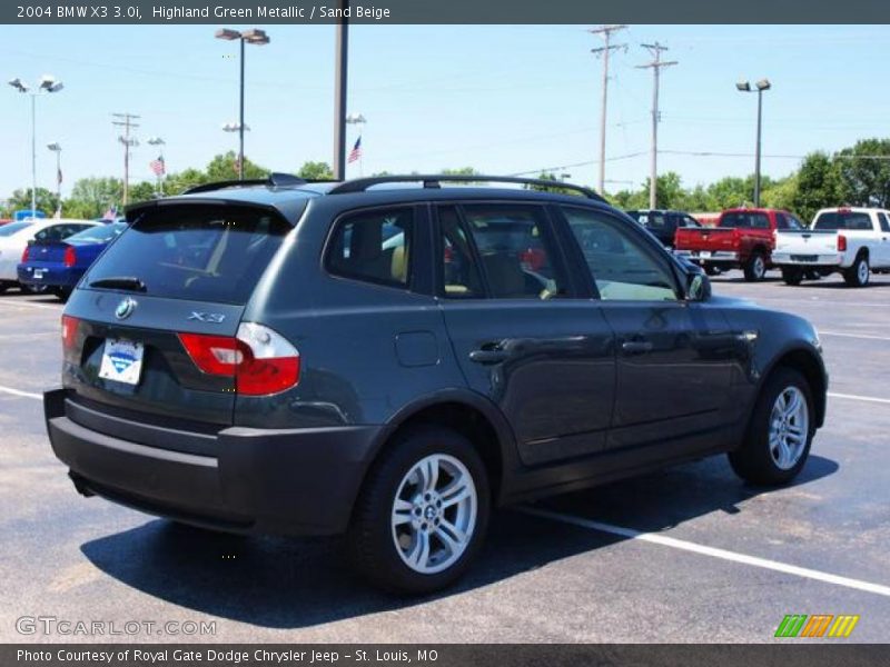 Highland Green Metallic / Sand Beige 2004 BMW X3 3.0i