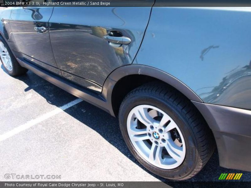 Highland Green Metallic / Sand Beige 2004 BMW X3 3.0i
