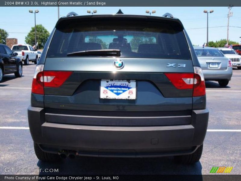 Highland Green Metallic / Sand Beige 2004 BMW X3 3.0i