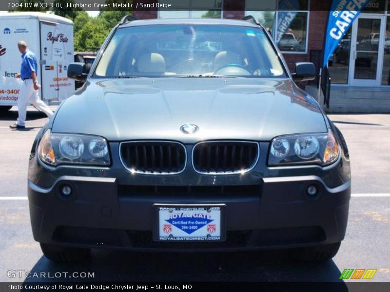 Highland Green Metallic / Sand Beige 2004 BMW X3 3.0i